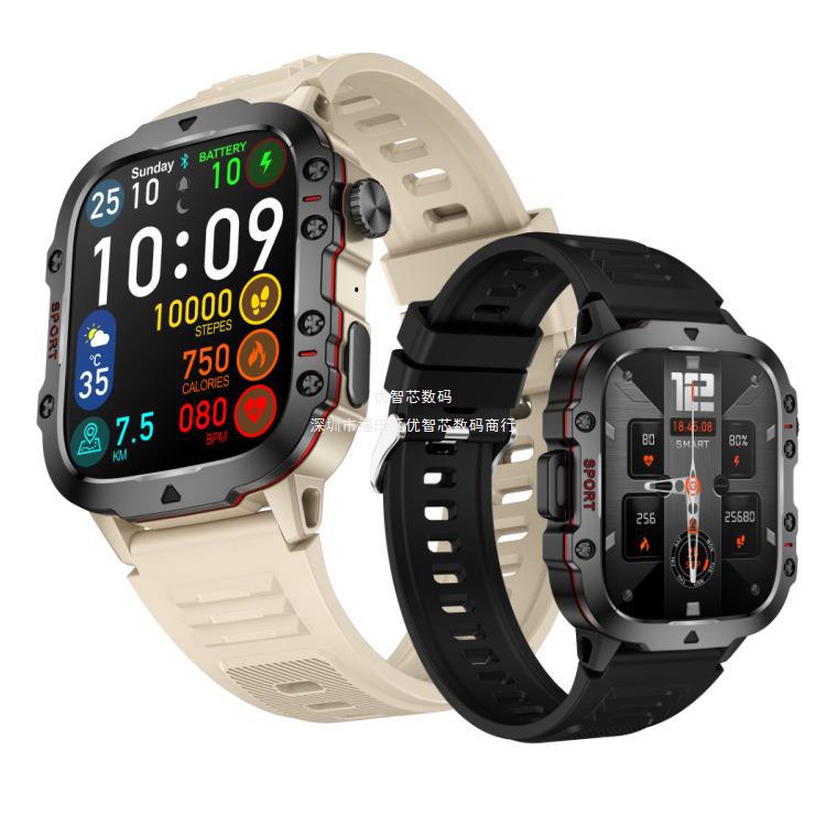 Venta caliente transfronteriza QX11 deportes al aire libre impermeable reloj inteligente 420 mAh reloj de tres pruebas Bluetooth para hombres