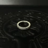 White diamond row diamond ring-white diamond