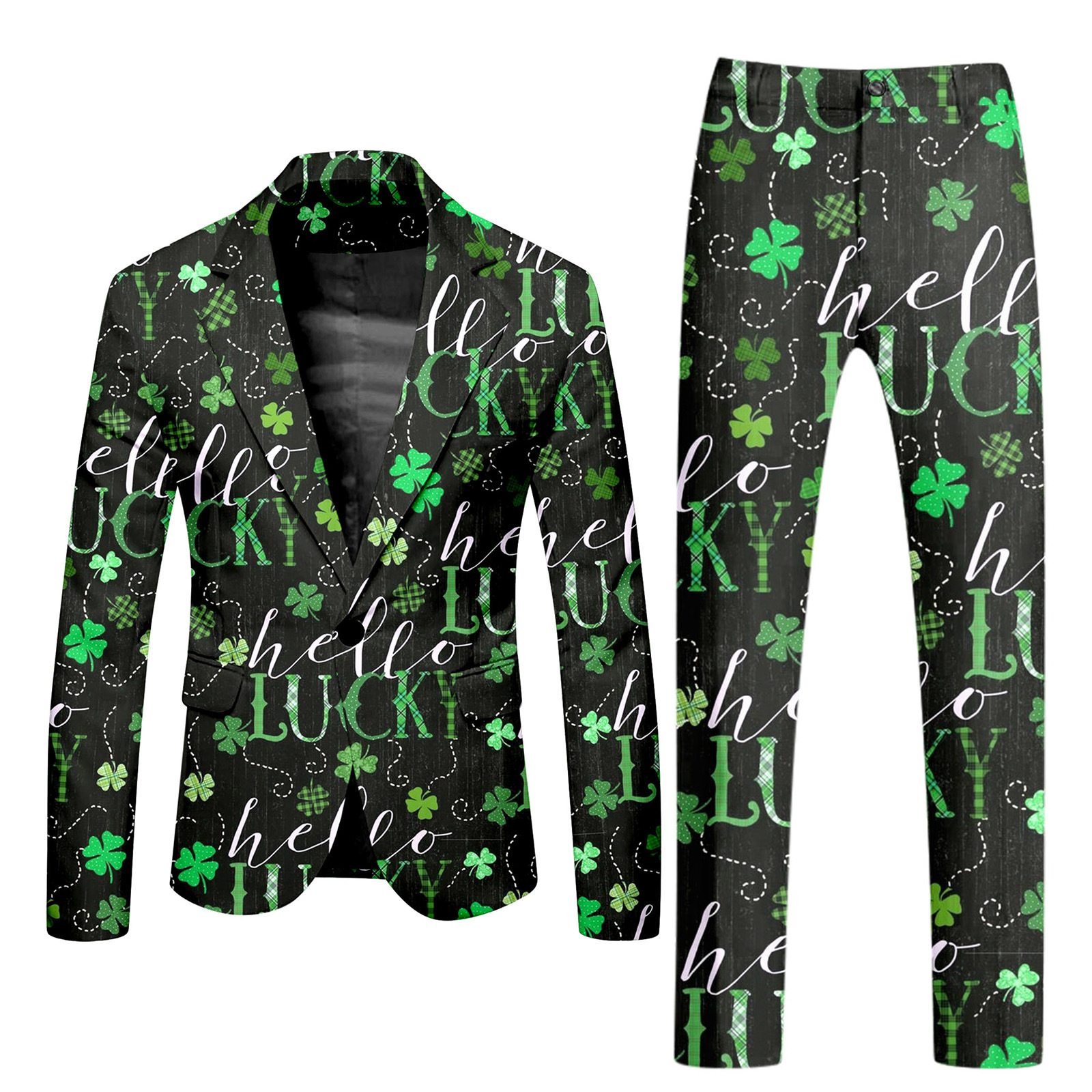 Traje verde fresco y enérgico Traje de estilo de personalidad casual de negocios Traje de un solo botón Pantalones delgados WL8-MR7