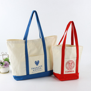 Canvas Bag Custom Logo Advertising Bag Pattern Custom Cotton Shoulder Bag Shopping Bag Portable Canvas Bag Wholesale