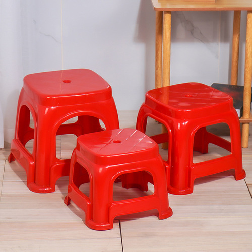 厂批家用塑料凳子加厚简约塑料方凳熟胶塑料小板凳家用凳子换鞋凳