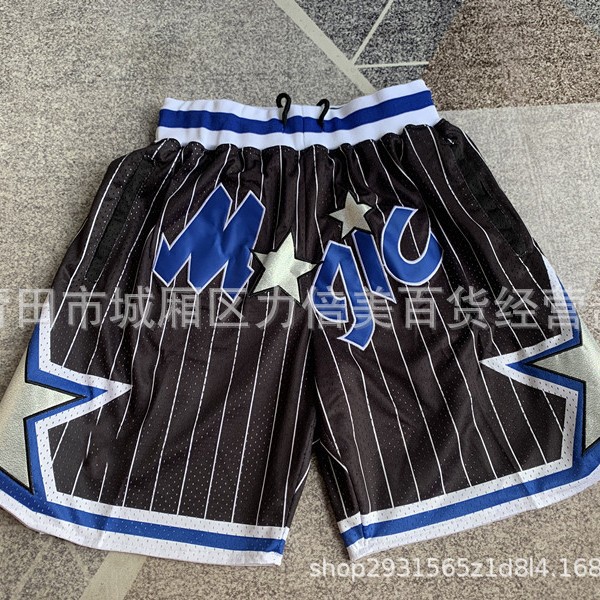 Comercio exterior pantalones de fútbol al por mayor Warriors Lakers 76 caliente Raptor mágico bolsillo bordado pantalones cortos pantalones de baloncesto NFL