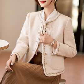 小香风外套女春秋新款气质名媛短外套小个子短款上衣