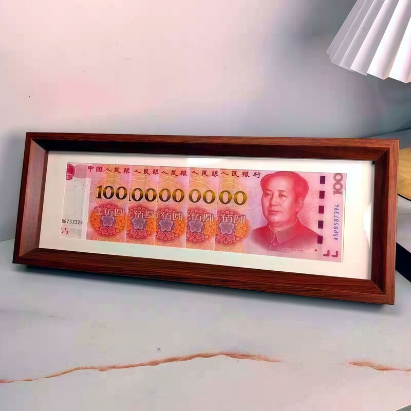 Factory Direct Sales and Wholesale of Fashionable Black Walnut Color Photo Frames, Multi-Gold Display Stands for Enhancing Luck, Vertical Style, Simple and Light Luxury