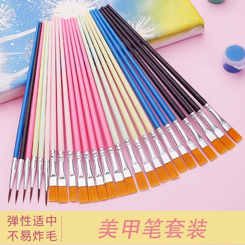 Оптовая продажа трансграничных кистей для нейл-арта из нейлона: лайнер, кисть для цифровой живописи, кисть для пигментов, контурная кисть, акварельная ручка