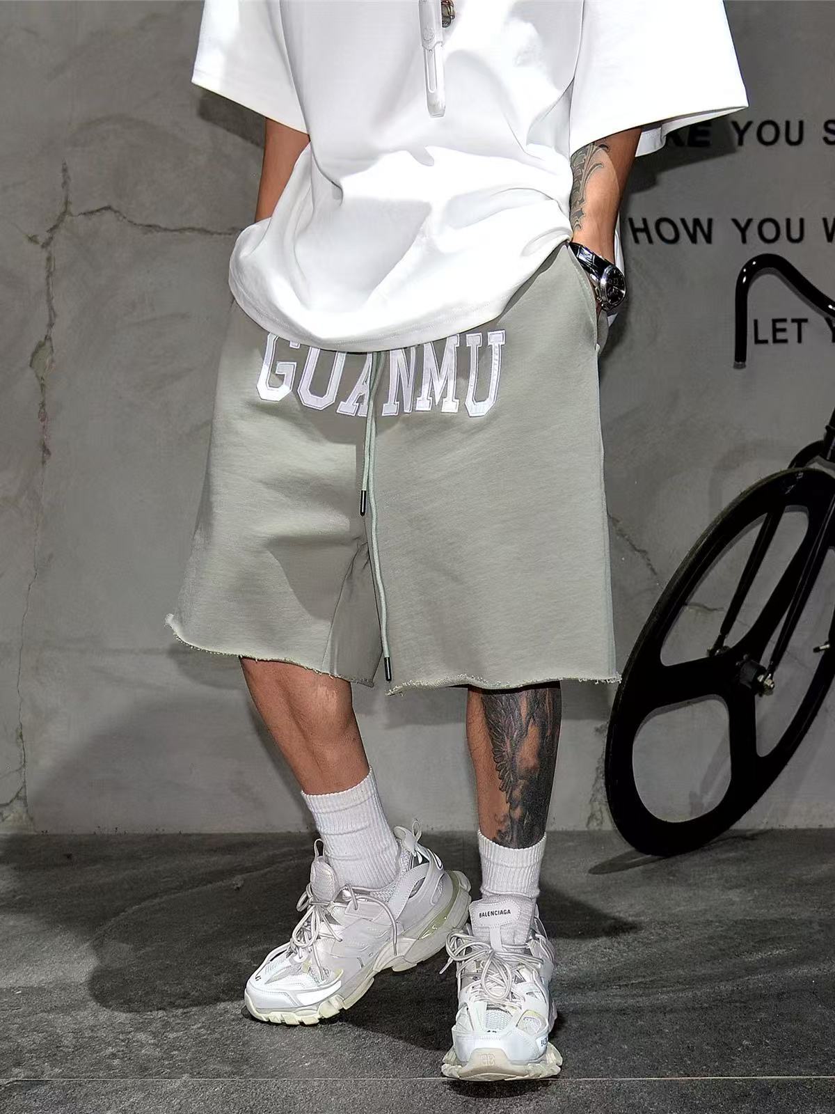 2025 marca de tendencia transfronteriza pesada para hacer viejos pantalones de verano pantalonés retro pantalonés deportivo casual pantalonés