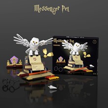 兼容乐高积木海德薇猫头鹰哈利波特成人高难度模型男女孩拼装玩具