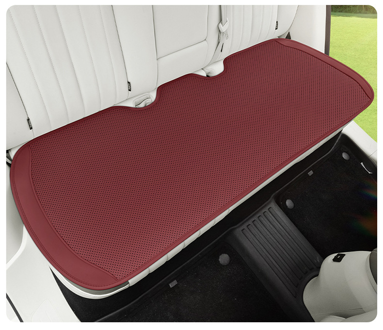 Nappa Leather Car Seat Cushion Four-Season Seat Cover Three-Piece Set Universal Seat Cushion Thin Ventilated Universal Seat Cushion Three-Piece Set