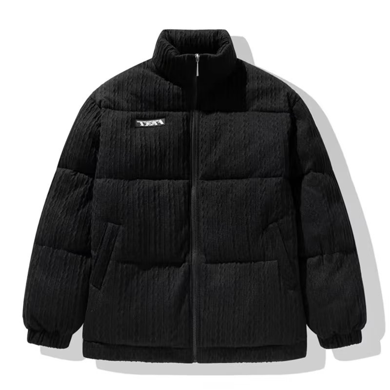 Abrigo de algodón acolchado invierno de los hombres flojo estilo BF perezoso engrosado cálido abrigo de algodón acolchado ins marca de moda pareja patrón Chaqueta de algodón acolchado