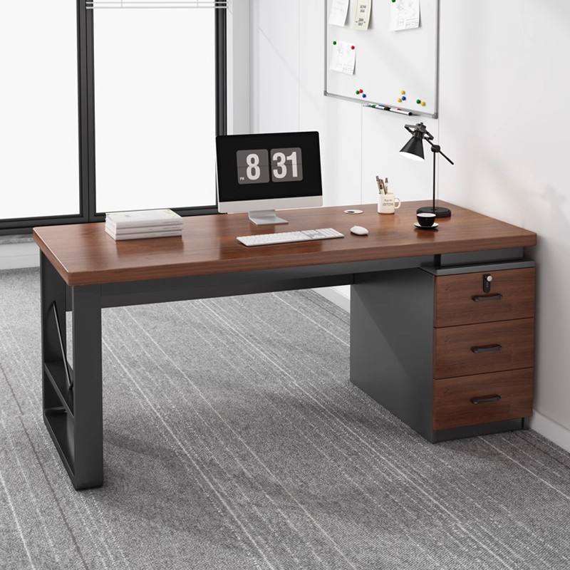 Mesa de oficina, mesa de trabajo simple, mesa de oficina, mesa y silla combinada, escritorio doméstico con cajón, mesa de computadora