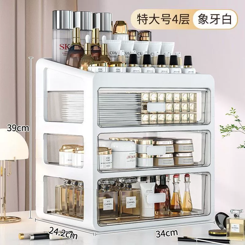 Cosmetic table transparent storage box, lipstick, dressing table, makeup box