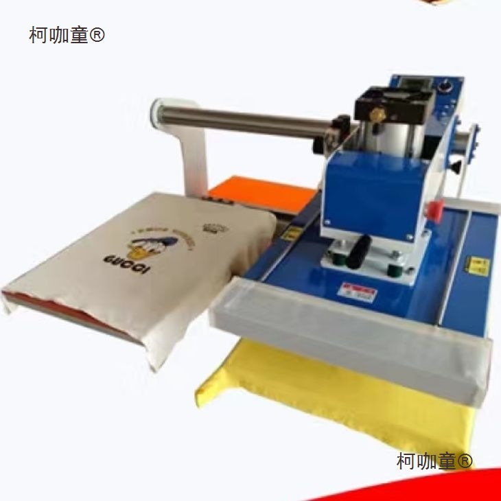 气动双工位竖版烫画机压烫机热转印烫金烫钻半自动印花机可麦太保