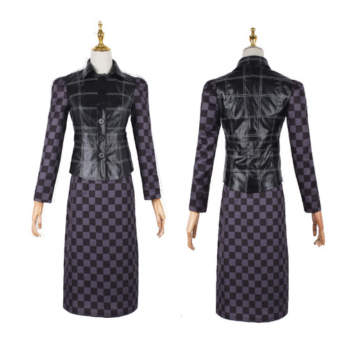 A stage performance costume of Cruella De Vil as the Black Lady from 101 Dalmatians