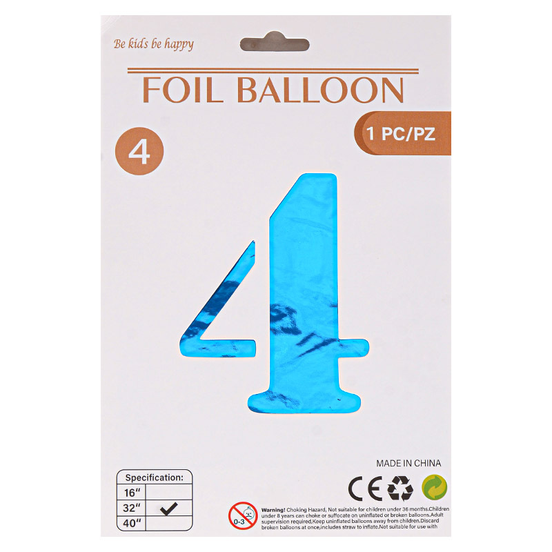 32 pulgadas Tarjeta de papel digital OPP globo de embalaje independiente fiesta de cumpleaños ambiente decorativo globo