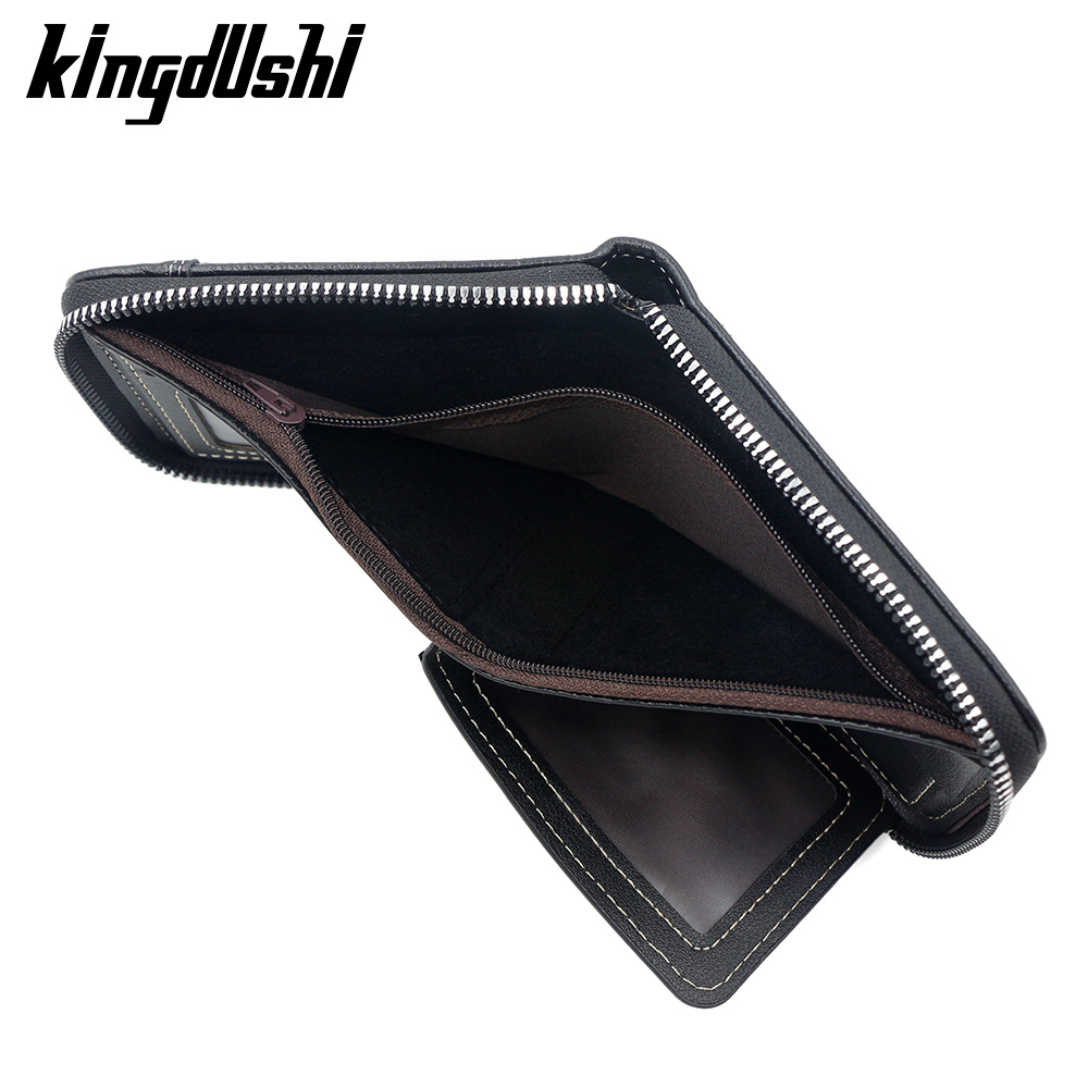 Explosiones transfronterizas esmerizadas empalmadas cartera corta de hombre multi-tarjeta de posición de la bisagra de la cartera de cambio bolso de comercio exterior