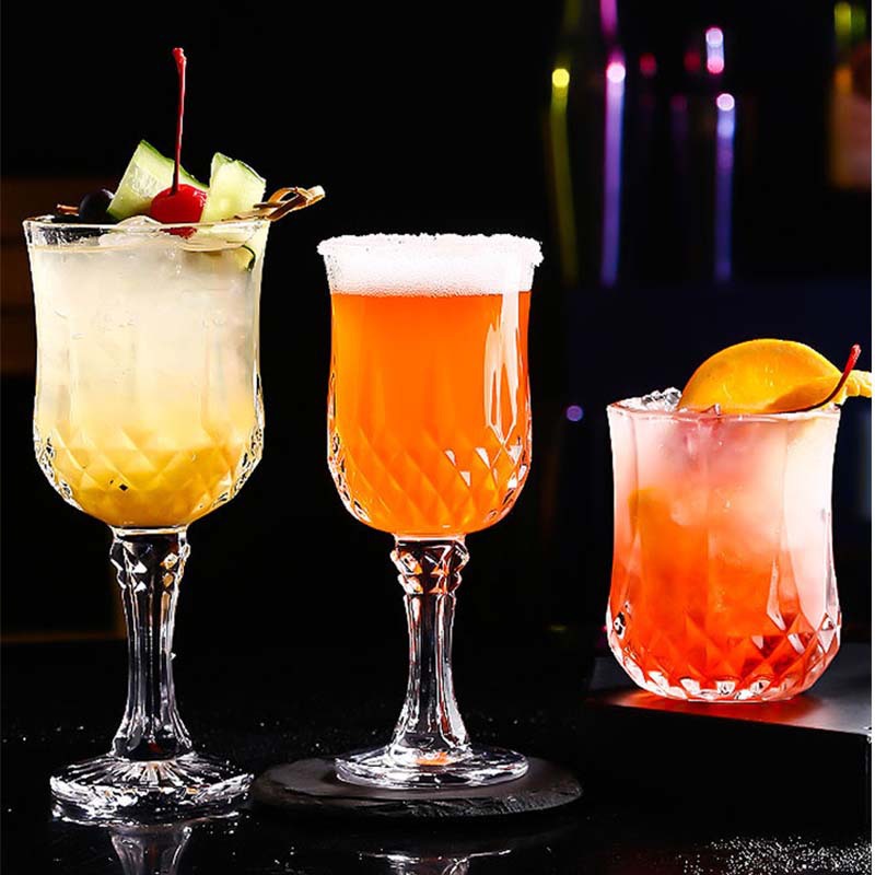 Tazas de cristal retro en relieve de piedra tazas de whisky caliente tazas de cerveza tazas de vino tazas de champán