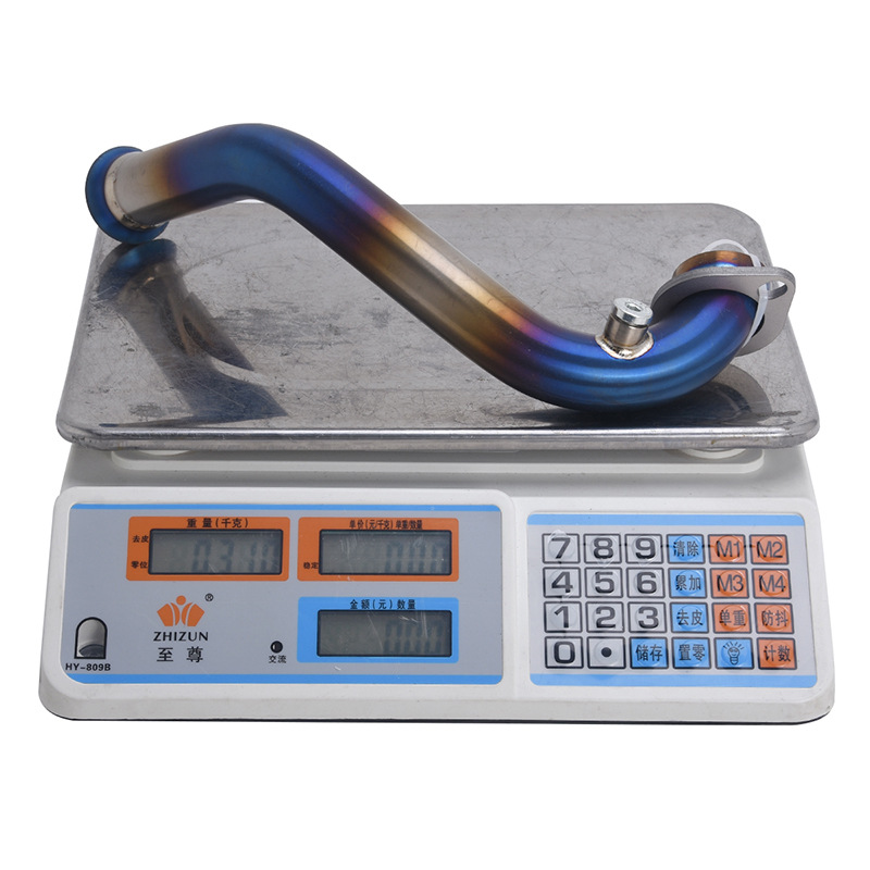 Suitable for ZONTES motorcycle scooter Zongsheng 368G DMEK exhaust pipe tail section 26-27 titanium alloy front section