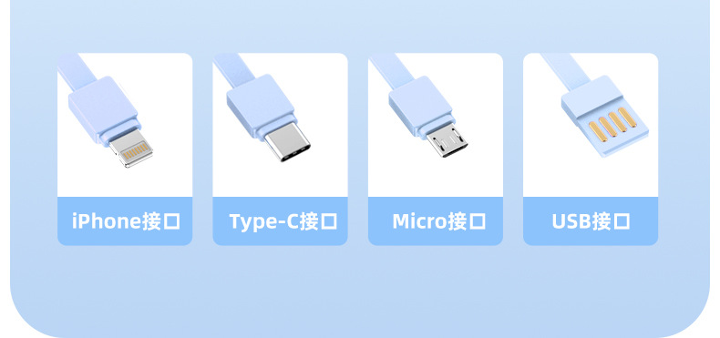 新品迷你自带线充电宝20000毫安大容量快充移动电源礼品印制代发详情5