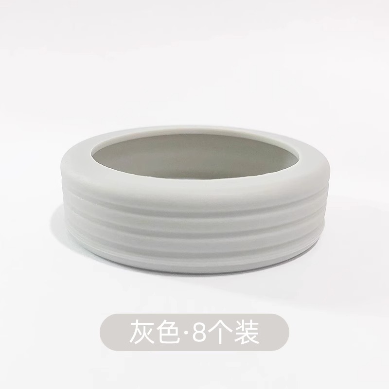 회색 실리콘 커버 [8개 팩] 조용하고 내마모성