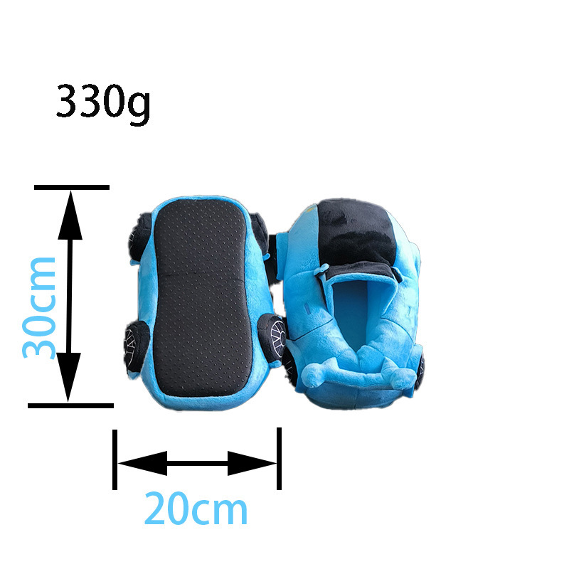 国境を越えた新しいビュイックブランドの車型スリッパ、暖かい家庭用綿靴、冬用包頭綿靴|undefined