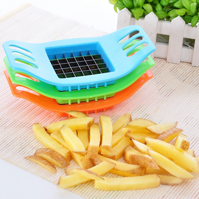 Kitchen Potato Cutter, Creative 5×5 Grid Fry Maker, Handheld Multi-Fruit Cutter (Random Color)