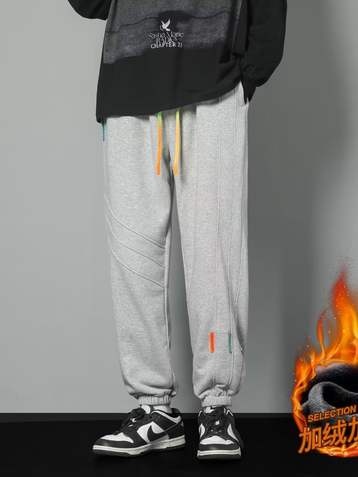 2024 primavera y otoño nuevos pantalones casuales para hombres de moda juvenil marca holgada pantalones deportivos de moda de moda