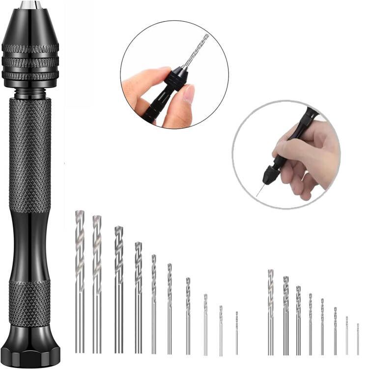 黑色手捻钻 手工钻麻花钻金刚菩提文玩模型DIY打孔工具