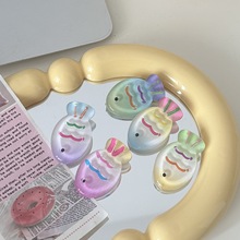 果冻色鲷鱼烧可爱彩色小鱼发夹少女心清新春夏透明卡通甜美发饰女