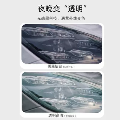Suitable for Porsche blackened headlight Car headlight protective film - front-headlight-rear-taillight-transparent-film-default