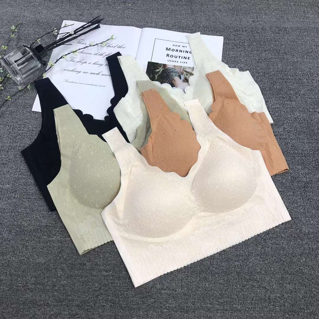 Nueva taza de látex sin costuras alta calidad belleza espalda mujeres chaleco inalámbrico yoga sujetador deportes ropa interior al por mayor