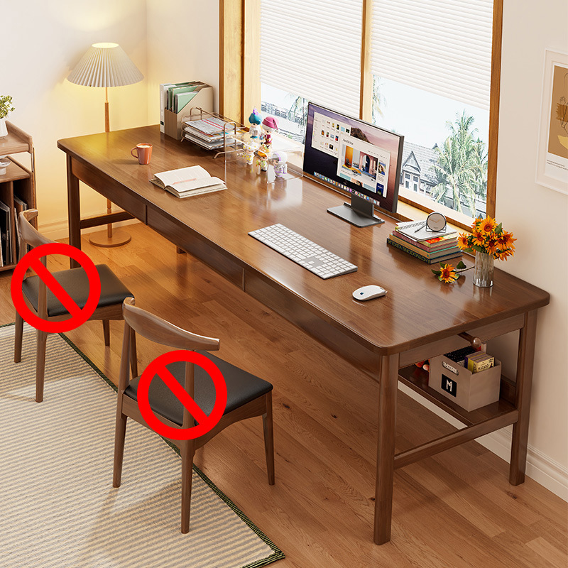 호두색 긴책상 서랍 3개 ☆ 모든 단단한 나무