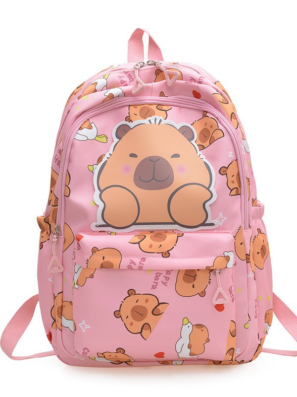 Liebre mochila de impresión universal, mochila resistente a la suciedad, moda para hombres y mujeres, mochila de tendencia ligera de gran capacidad.