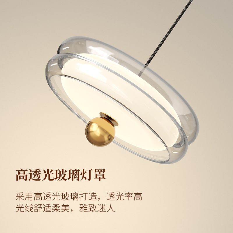 Araña de vidrio de estilo antiguo, lámpara de bar de restaurante, mesa de comedor retro francesa, lámpara de salón de té, foco de pista LED, sentido avanzado