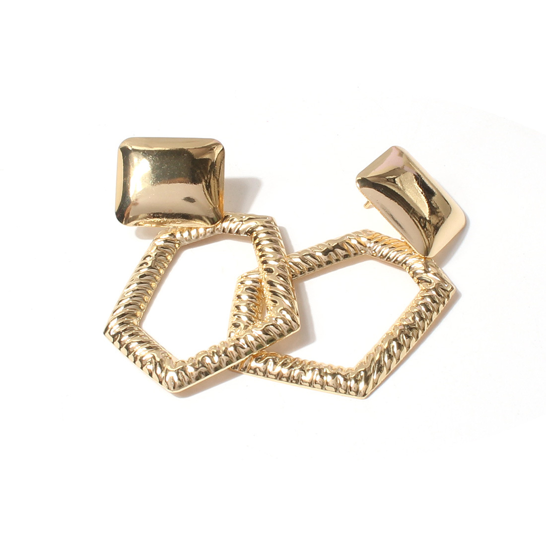 Ins Style Retro Luxurious Geometric Alloy Plating No Inlaid Women's Earrings display picture 3