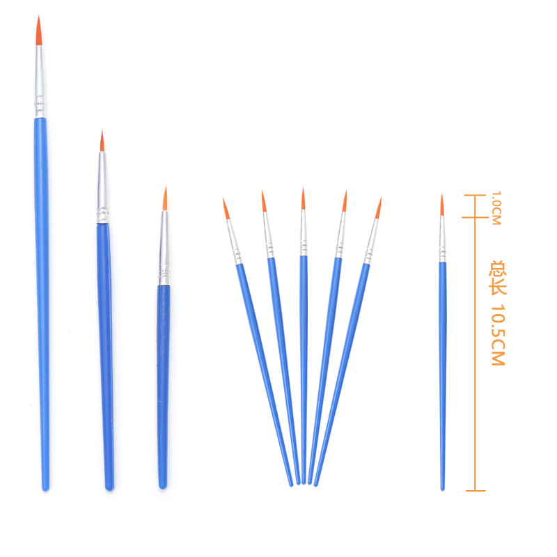 pincel de nylon azul pincel de yeso digital pincel de dibujo de muñeca pincel de pintura pincel de pintura pincel de galleta de arte