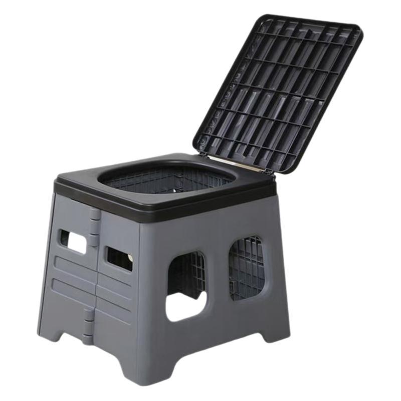 Inodoro plegable al aire libre para niños acampando inodoro portátil de emergencia inodoro de plástico simple