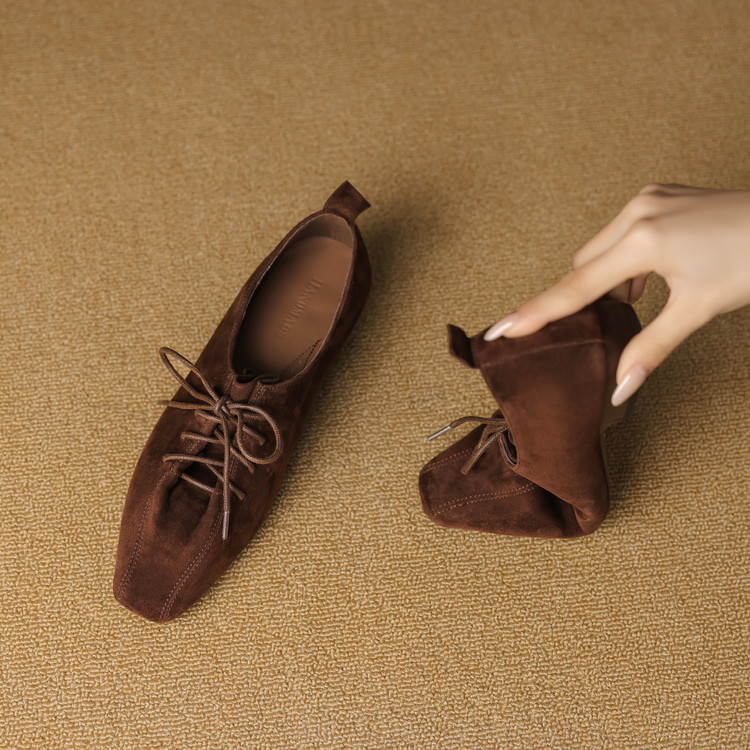 靴 Eaphi SQUARE TOE SHOES 36 CHIKO Dawna Square Toe Block Heels Oxfords Shoes - Chiko Shoes