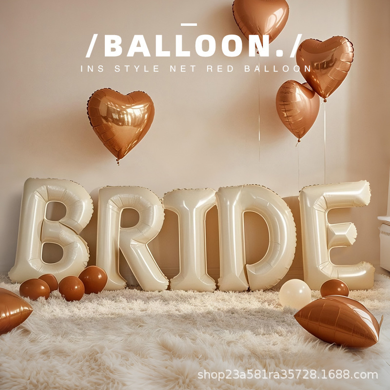 ブライダル ミルクホワイト BRIDE バルーン ウェディングデコレーション バルーンセット ウェディングルームアレンジメント ロマンチックプロポーズバルーン|undefined