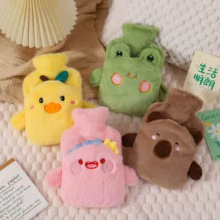 可爱学生白领热敷暖手宝卡通热水袋毛绒防爆暖肚子暖水袋批发