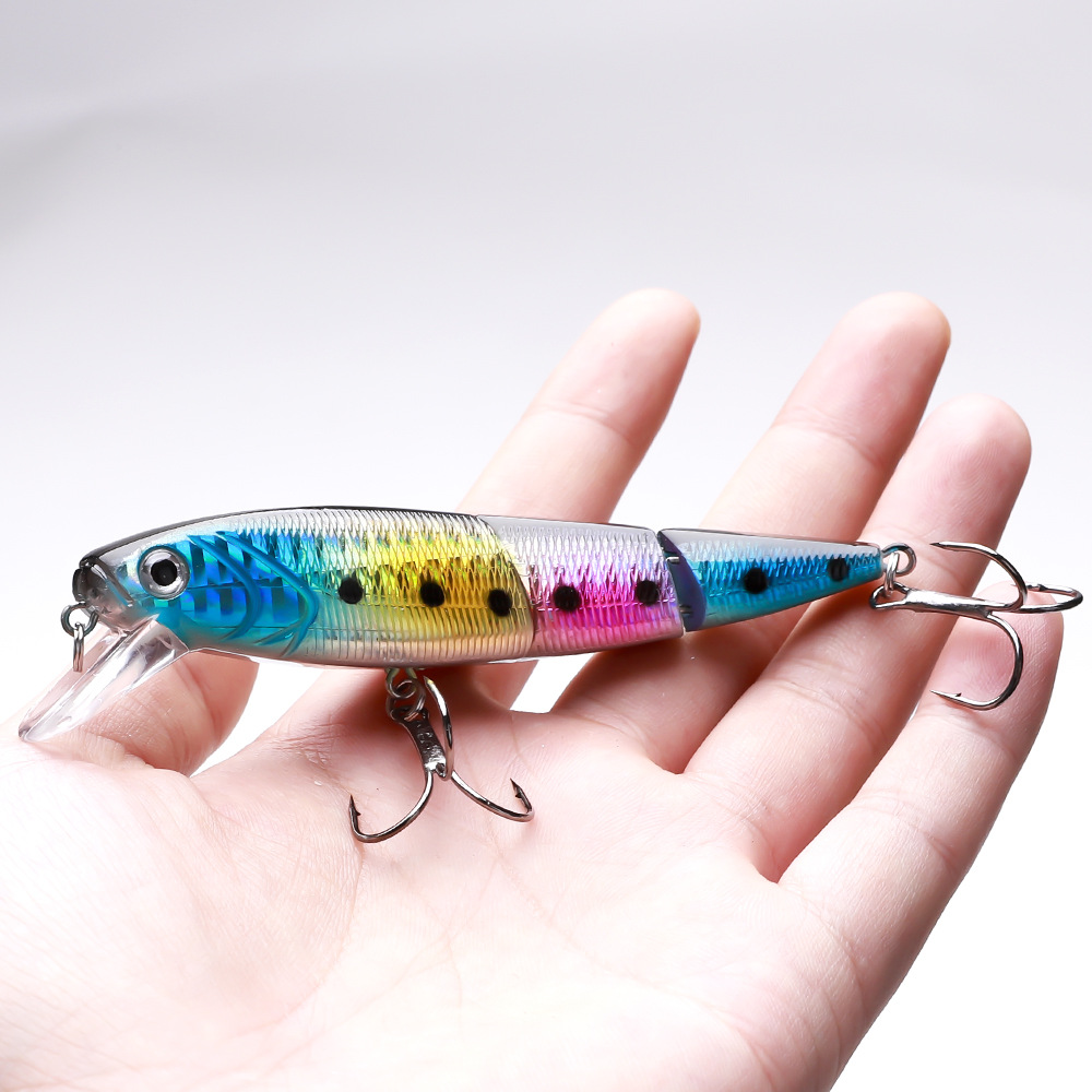 FTK multicolor tres secciones Loya cebo 11.5cm / 15g simulación multi-sección Mino cebo de pesca al aire libre transfronteriza mayorista
