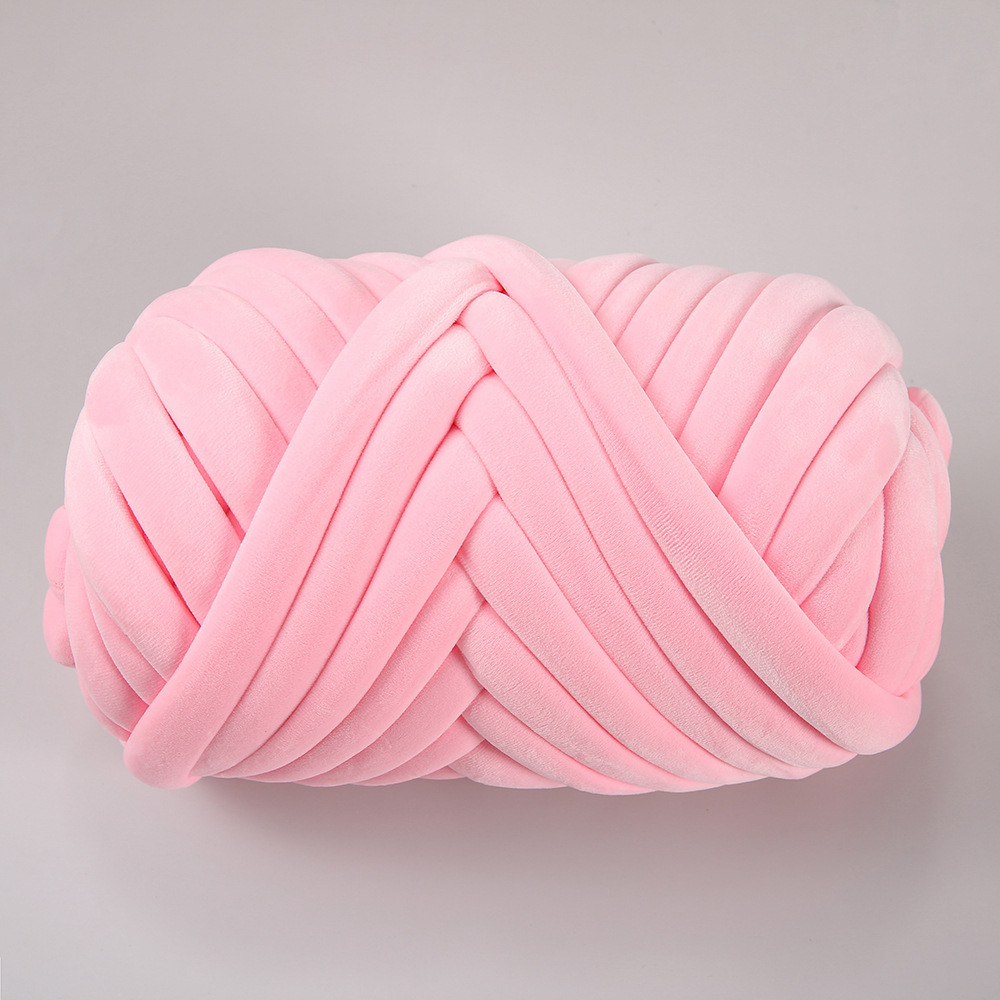 Terciopelo ultra grueso islandés hilo de lana relleno de algodón grueso tejido a mano DIY almohada bolsa línea de choque bebé