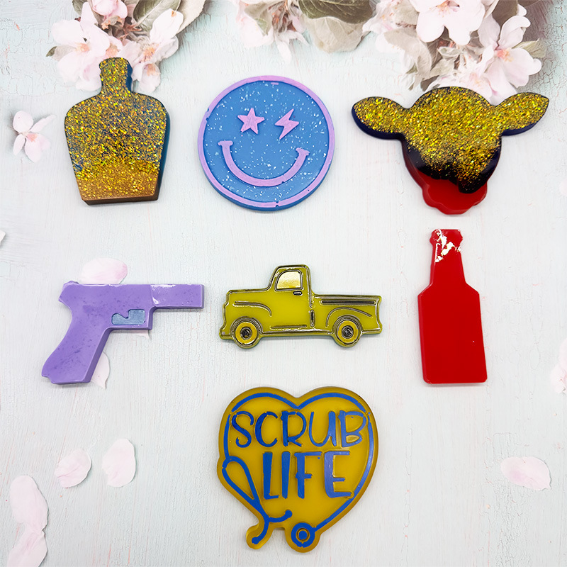 diy Vase Smiley Car Aromatherapy Drop Glue Mold Niutou Wine Bottle Car Aromatherapy Silicone Mold
