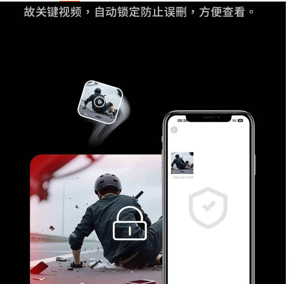 Aieryou Recorder for Niu Electric Scooter FX/FXT High-Definition Wide-Angle Dash Cam Camera