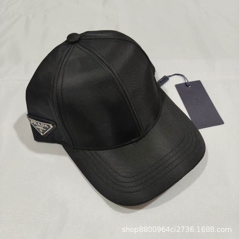 2025 Korean Version Triangle Logo Baseball Cap British Style Versatile Fashion P Brand Hard Brim Sun Protection Hat