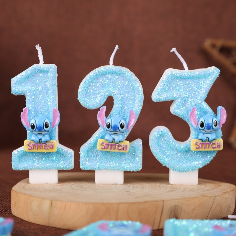 クロスボーダーステッチデジタルキャンドル誕生日ケーキデコレーションパーティーホリデー1歳の誕生日手作りキャンドル0-9|undefined