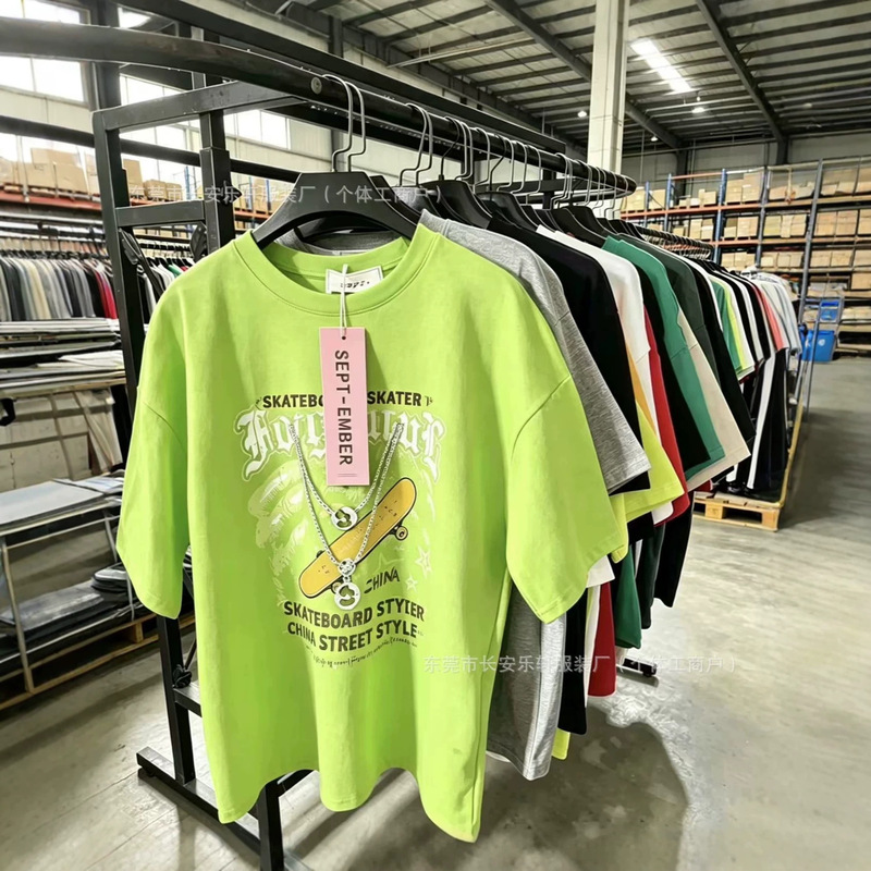 Heavyweight 400g Pure Cotton Short-Sleeve T-Shirt, Unisex, Loose Fit, Thick Top, Summer Men's Clothing Wholesale, Trendy Brand Factory Heavyweight 400g Pure Cotton Short-Sleeve T-Shirt, Unisex, Loose Fit, Thick Top, Summer Men's Clothing Wholesale, Trendy Brand Factory