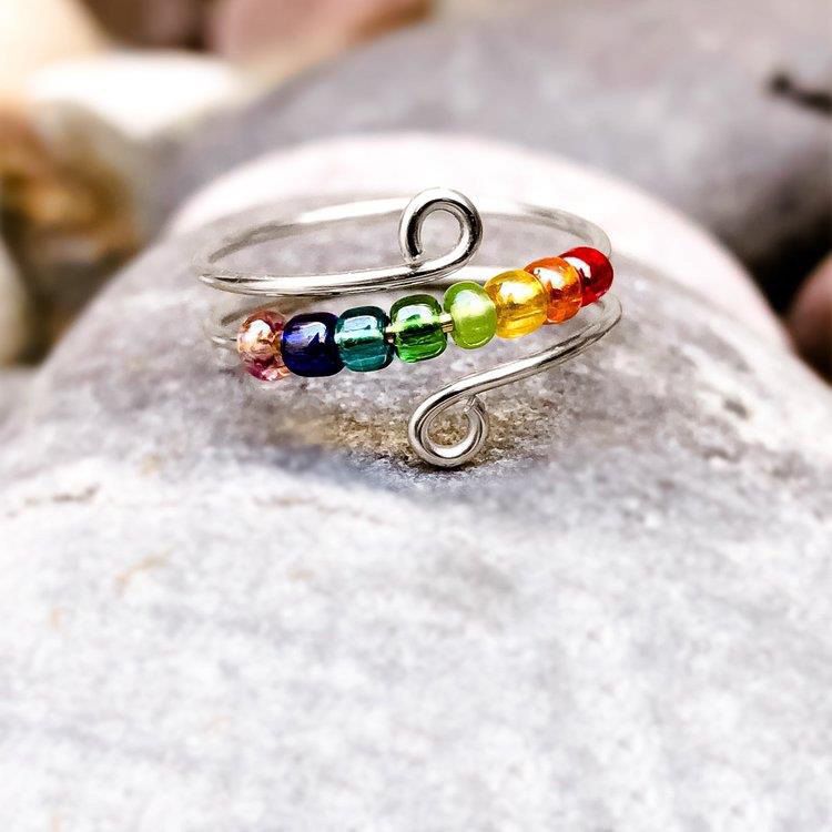 Holiday, Daily Occasion Copper Plating Geometric Beads Open Rings