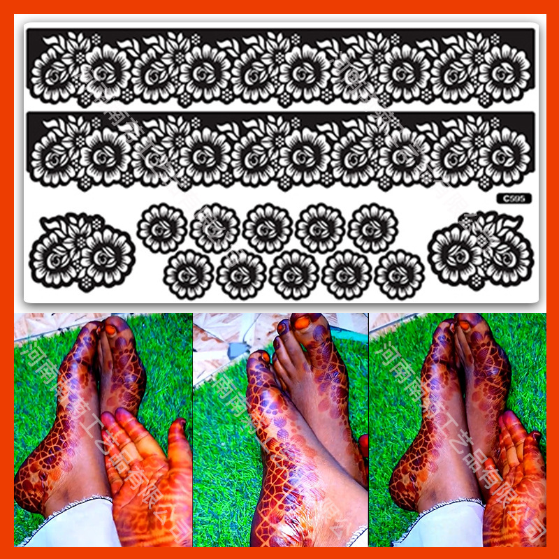 Cross-Border African Large Pattern Henna Templates for Hands and Feet, Complete Set of Hollow Henna Tattoo Templates, Henna Painting Cross-Border African Large Pattern Henna Templates for Hands and Feet, Complete Set of Hollow Henna Tattoo Templates, Henna Painting