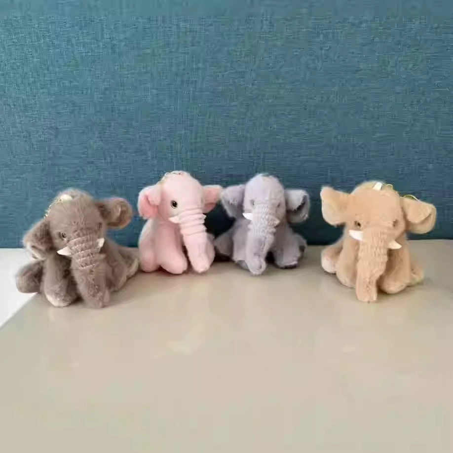 Милый маленький слон, подвеска-сумка, плюшевый серый кукла-слон, брелок для ключей, подвеска, аксессуары высокого качества