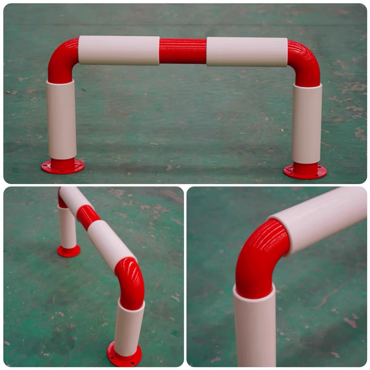 中石化防撞柱新形象U型加油站防护套防撞护栏M型弧形加油岛防撞杆